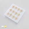 12PCS OF MULTI CZ CROSS 316L SURGICAL STEEL NOSE HOOP NOSE RING BOX